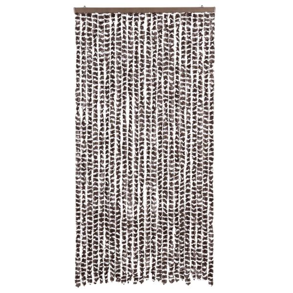 vidaXL Insektgardin brun og hvit 100x220 cm chenille