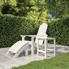 vidaXL Adirondack hagebord hvit 38x38x46 cm HDPE
