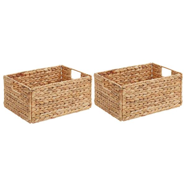 vidaXL Oppbevaringskurver 2 pcs Naturlig 35 x 25 x 17 cm Vannhyasint