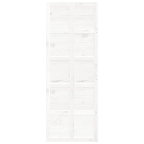 vidaXL L&aring;ved&oslash;r hvit 80x1,8x214 cm heltre furu