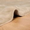 vidaXL Faux Skinnmatte Tafalla Beige 140 x 200 cm Polyester
