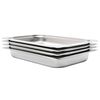 vidaXL Gastronormbeholdere 4 stk GN 1/1 65 mm rustfritt st&aring;l