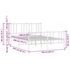 vidaXL Sengeramme i metall uten madrass med fotgavl svart 160x200 cm