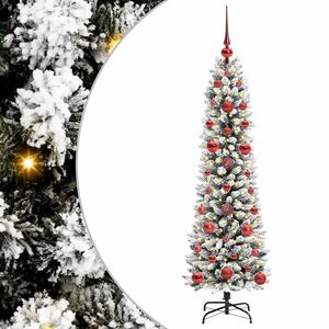 vidaXL Kunstig juletre med 150 LED Hvit 120 cm PVC og Metall og Plast