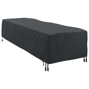 vidaXL Loungerdeksel Ensfarget Svart 74 x 210 x 40 cm stoff