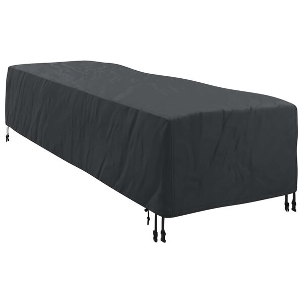 vidaXL Loungerdeksel Ensfarget Svart 74 x 210 x 40 cm stoff