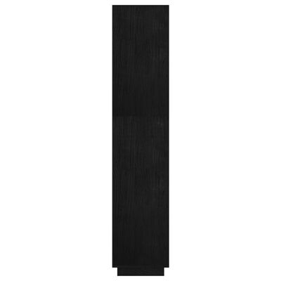 vidaXL Bokhylle/romdeler svart 60x35x167 cm heltre furu
