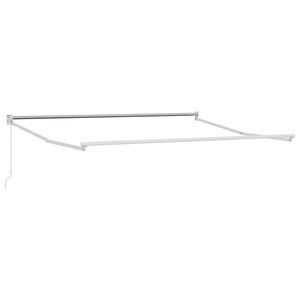 vidaXL Manuell markise 3 x 2,5 m Hvit Pulverlakkert aluminium