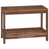 vidaXL Badebord med lagring Naturlig 60 x 30 x 45 cm Massivt Teaktre