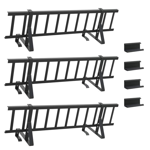 vidaXL Tak sn&oslash;fanger Svart 300 x 29,5 x 34,5 cm St&aring;l