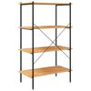 vidaXL 4-etasjers hylleenhet svart og eik 80x40x130 cm