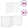 vidaXL Hundeport sammenleggbar 12 paneler hvit 960 cm poppeltre