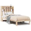 vidaXL Seng med bokhylle uten madrass 100x200 cm heltre furu