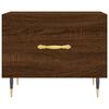 vidaXL Salongbord 2 stk brun eik 50x50x40 cm konstruert tre