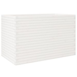 vidaXL Plantekasse hvit 110x60x68,5 cm heltre furu