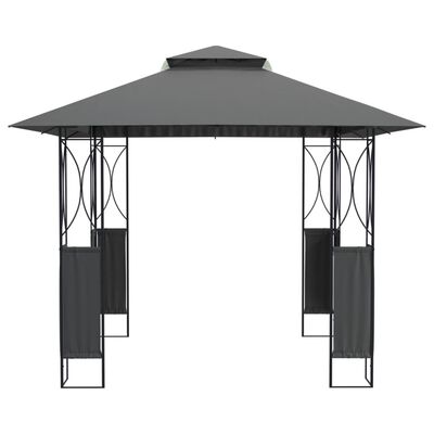 vidaXL Paviljong med tak antrasitt 300x300x270 cm stål