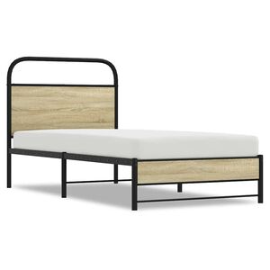 vidaXL Sengeramme uten madrass sonoma eik 75x190 cm konstruert tre