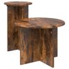 vidaXL Sidebordssett 2 stk. R&oslash;kt Eik &Oslash; 45 x 35 cm Konstruert tre
