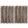 vidaXL Fl&oslash;yel Gardiner 2 stk. Cappuccino 140 x 140 cm Fl&oslash;yel