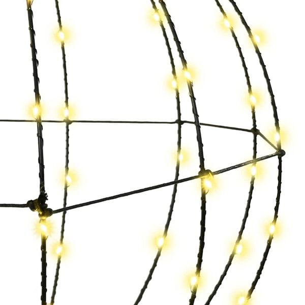 vidaXL Kule med 160 LED Varmhvit 50 cm Metall