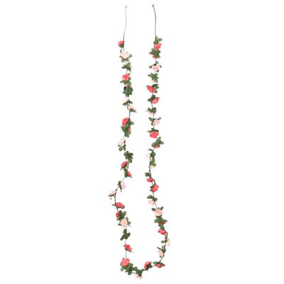 vidaXL Kunstige blomsterkranser 6 stk vårrose 250 cm