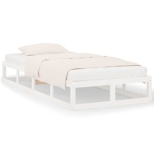 vidaXL Sengeramme hvit 90x200 cm heltre