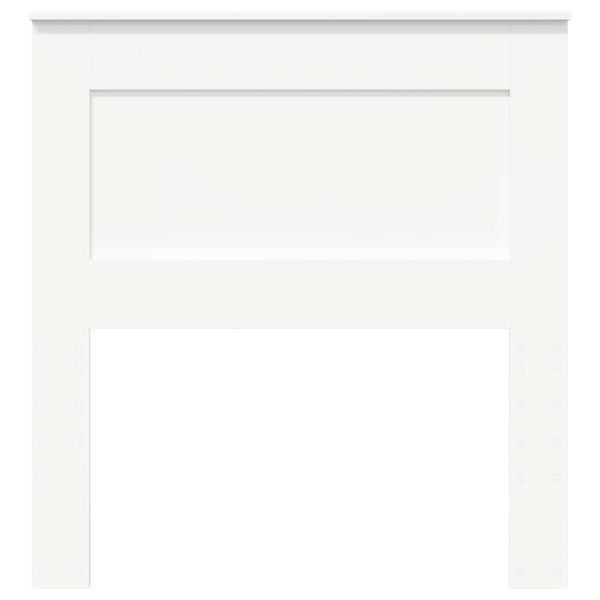 vidaXL Hodegavl med hodegjerde Hvit 75 cm Konstruert tre