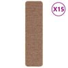 vidaXL Anti-skli Trapematter Lateks bakgrunn 15 pcs Gul 75 x 20 cm PP