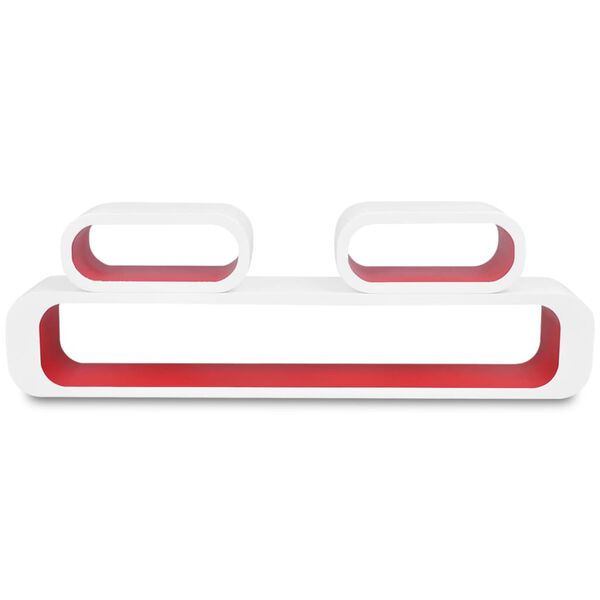 vidaXL Vegghyller 6 stk r&oslash;d og hvit