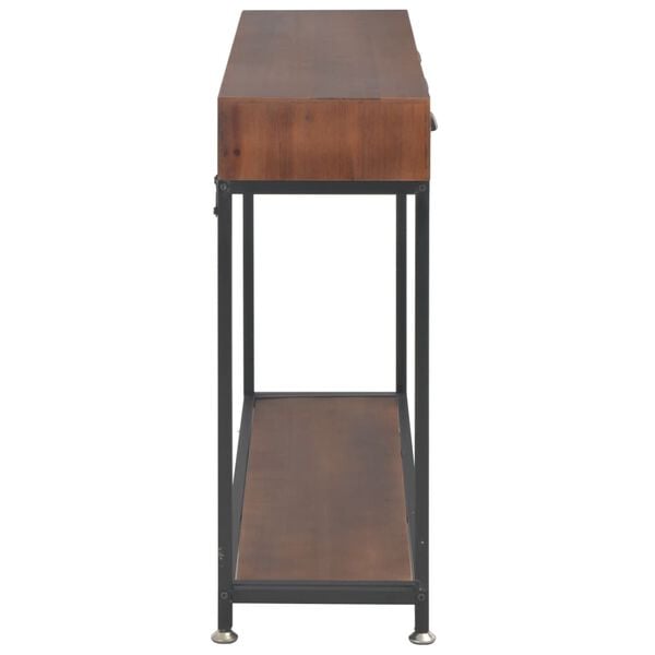 vidaXL Konsollbord med 3 skuffer 120x30x76 cm heltre gran