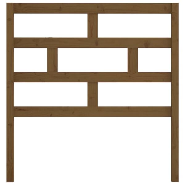 vidaXL Sengegavl honningbrun 106x4x100 cm heltre furu