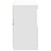 vidaXL Skjenk med LED-lys hvit 81x37x67 cm