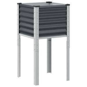 vidaXL Hagepotte antrasitt 45x45x88 cm st&aring;l