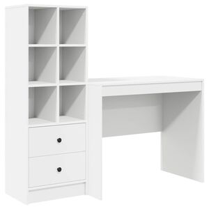 vidaXL Skrivebord Hvit 135,5 x 50 x 127 cm 2 stk.