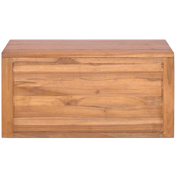 vidaXL Veggmontert baderomsskap 60x45x30 cm heltre teak