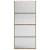 vidaXL Skoskap 4 hyller speil eik 63x17x134 cm