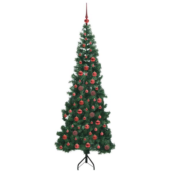 vidaXL Hj&oslash;rne Kunstig Jul Tre med 300 LED gr&oslash;nn 180 cm PVC og metall
