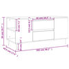 vidaXL Salongbord brun eik 102x44,5x50 cm konstruert tre