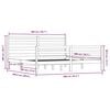 vidaXL Sengeramme heltre furu 200x200 cm hvit