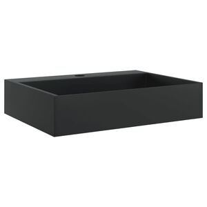 vidaXL Servant 50x38x11 cm mineralst&oslash;pt/marmorst&oslash;pt svart