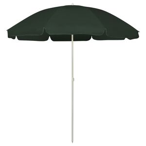 vidaXL Strandparasoll gr&oslash;nn 240 cm