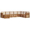 vidaXL Utend&oslash;rs sofa-sett 8 pcs Naturlig Solid akasietre