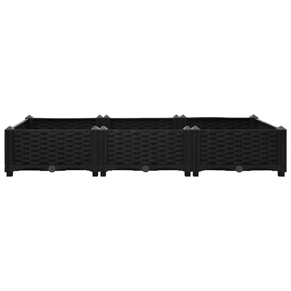 vidaXL Høybed 120x40x23 cm polypropylen