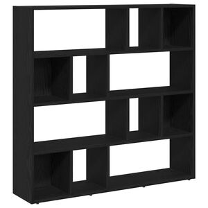 vidaXL Bokskap/romdeler svart eik 105x24x102 cm