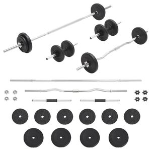 vidaXL Vektstang- og h&aring;ndvektsett 30 kg