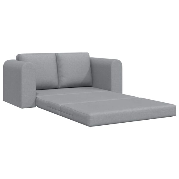 vidaXL Sammenleggbar Sofa seng Lysegr&aring; 148 x 71 x 83 cm stoff