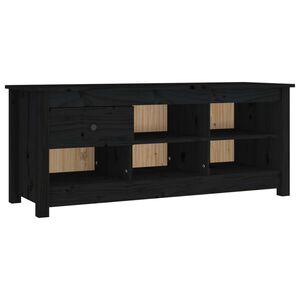 vidaXL Skoskap svart 110x38x45,5 cm heltre furu