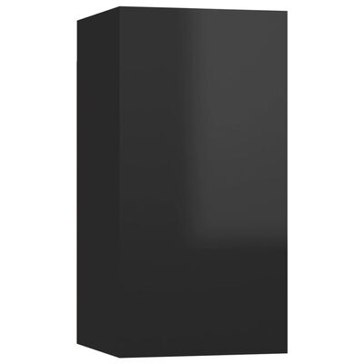 vidaXL TV-benk høyglans svart 30,5x30x60 cm sponplate