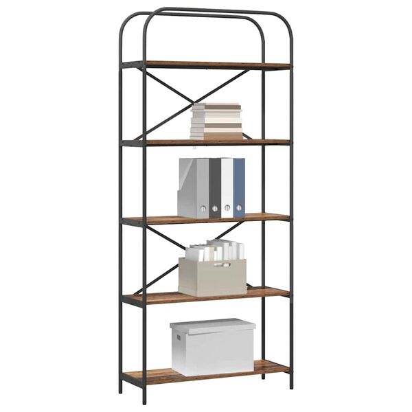 vidaXL Bokhylle Gammelt tre 80 x 30 x 183 cm Konstruert tre