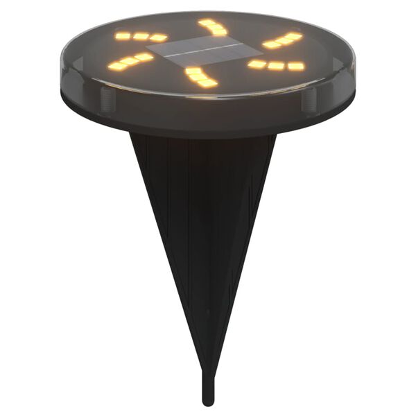 vidaXL Soldrevne bakkelys med jordplugger 12 stk varmhvit